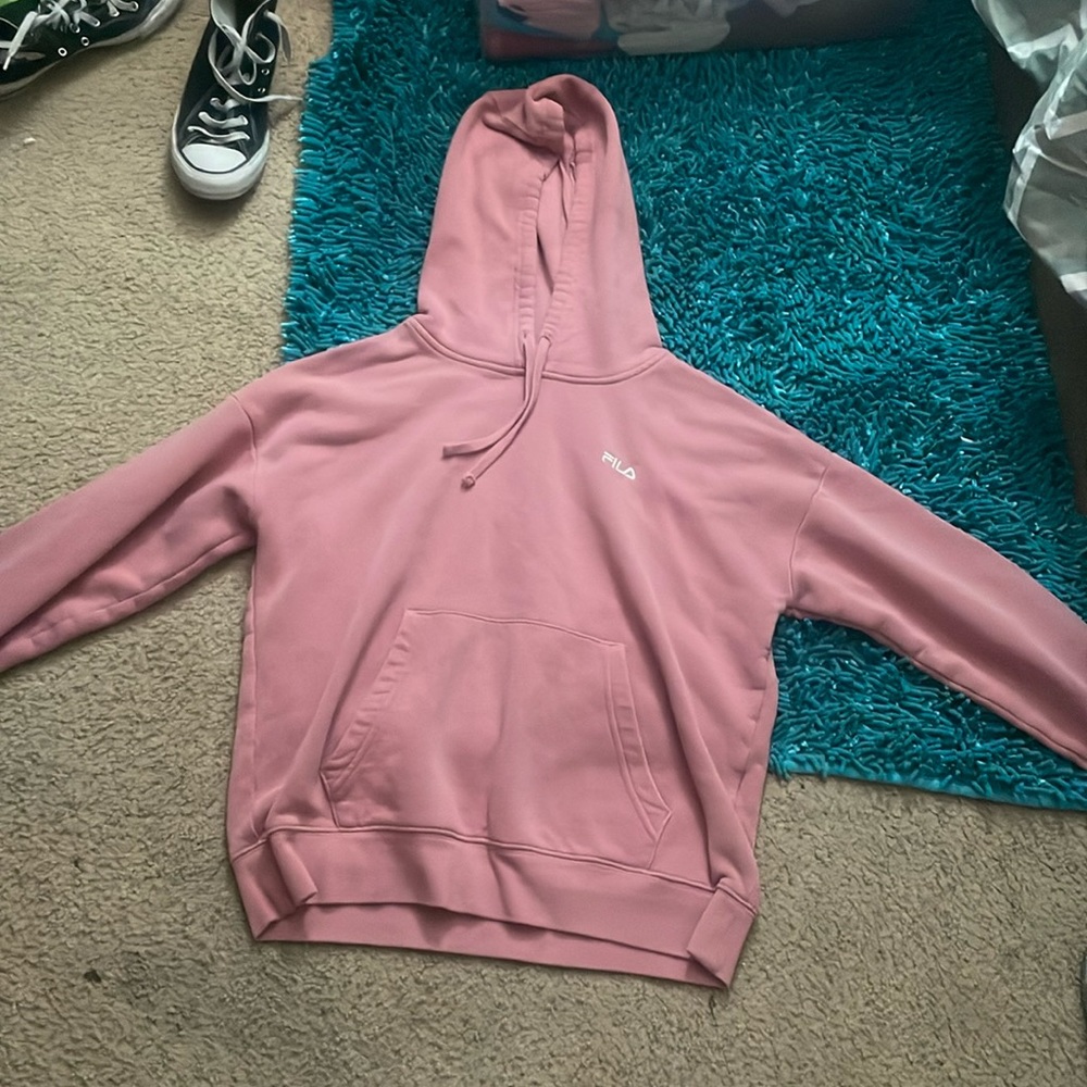 Pink Fila hoodie